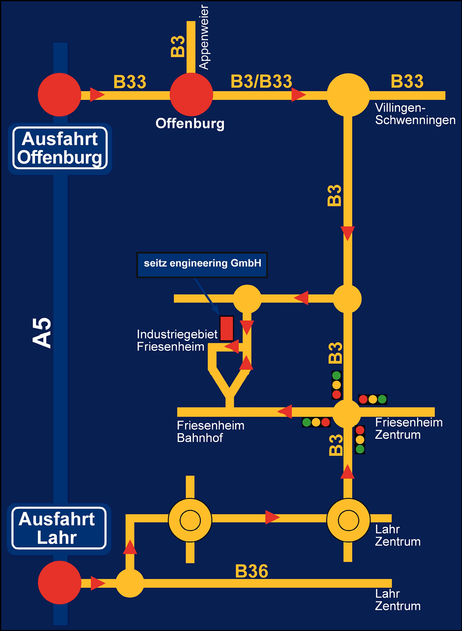 Wegberschreibung Friesenheim